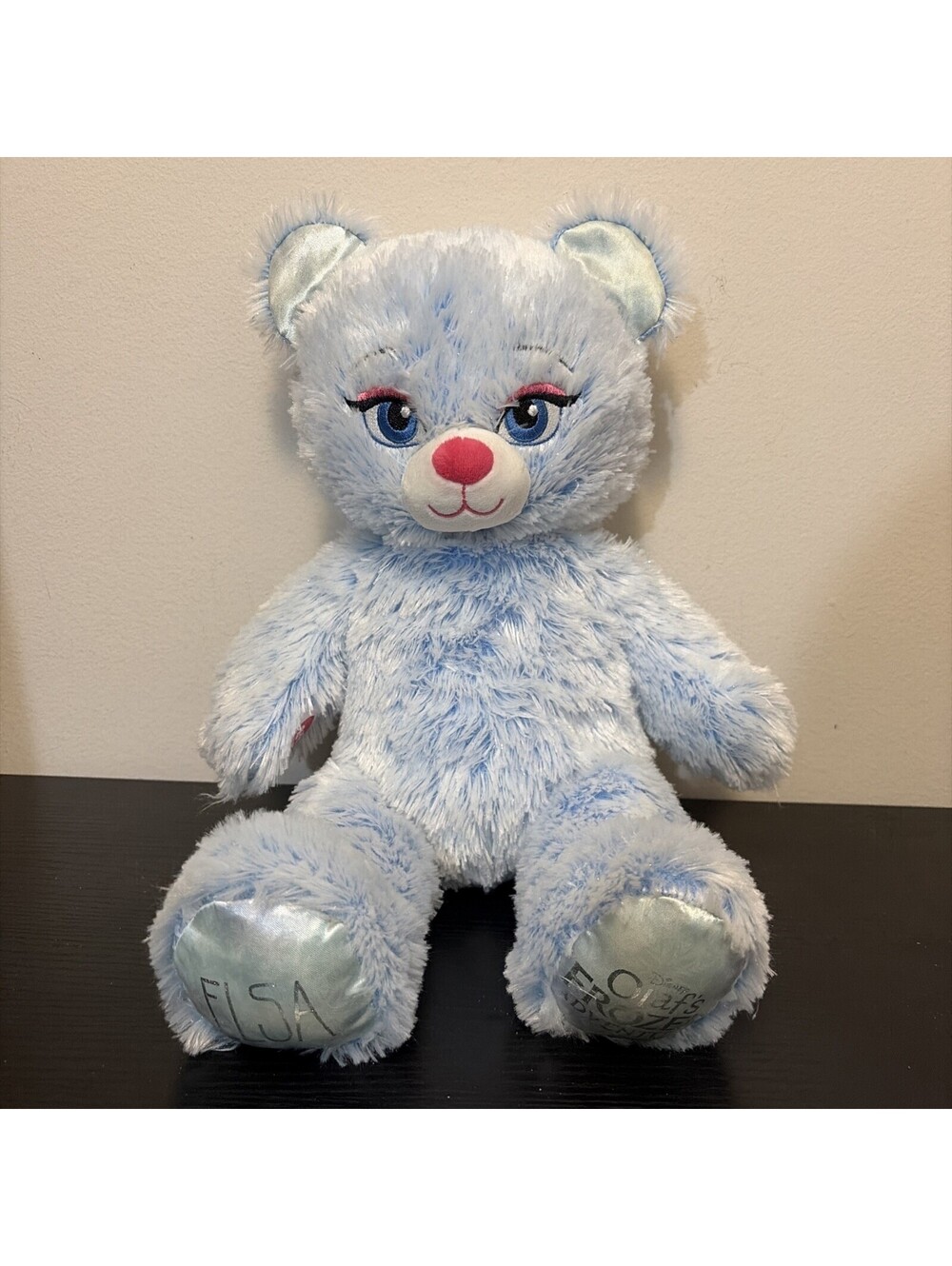 Build A Bear BAB Disney Frozen Elsa Teddy Bear Plush Stuffed Animal Blue 16"
